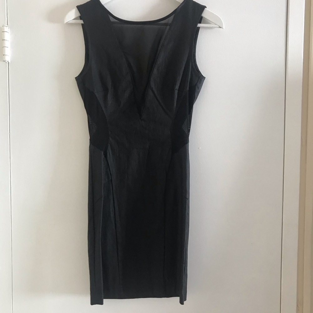 Black & Sheer Mini Dress!